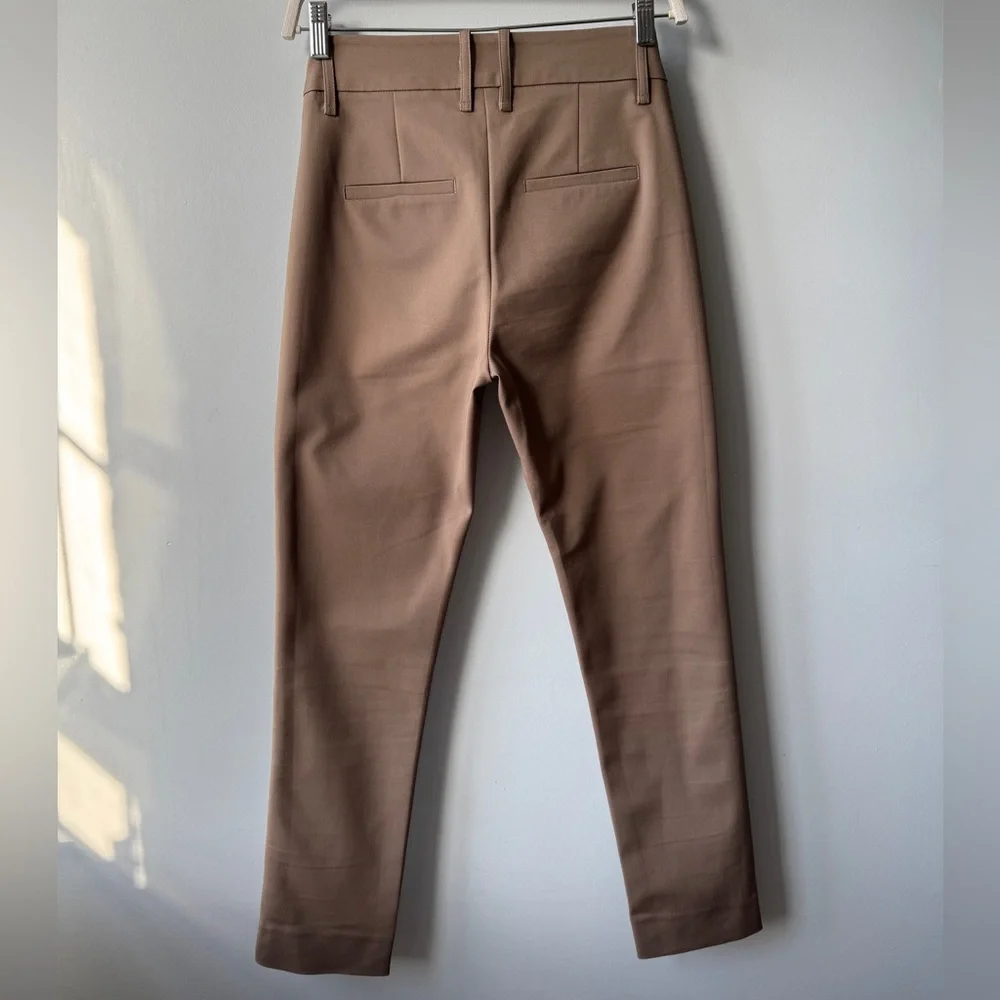 Vince. Women's High-Rise Slim Ankle Pants - Taupe Brown - Size S- Italian Fabric